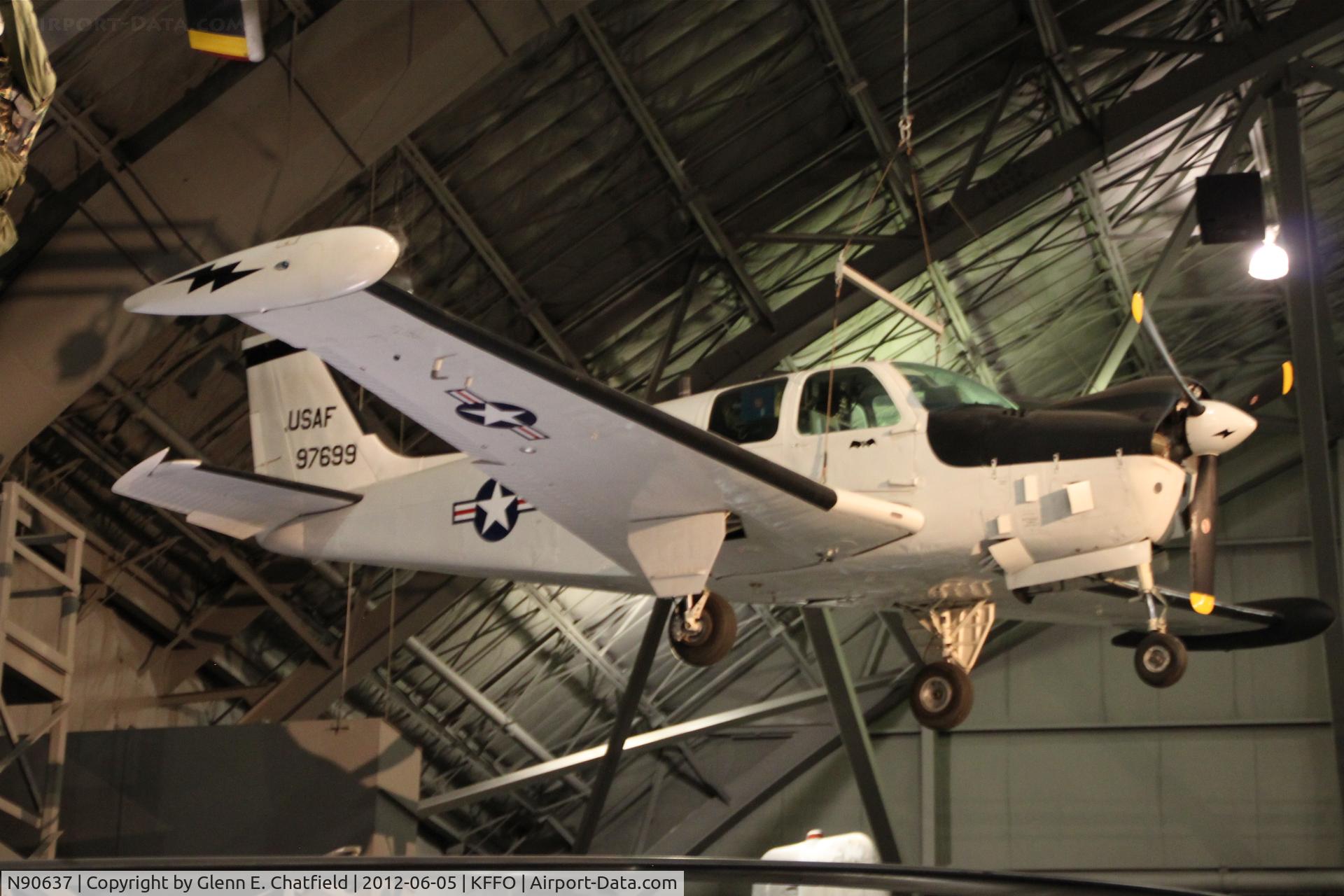 N90637, 1969 Beech QU-22B C/N EB-7 (69-7699), At the Air Force Museum