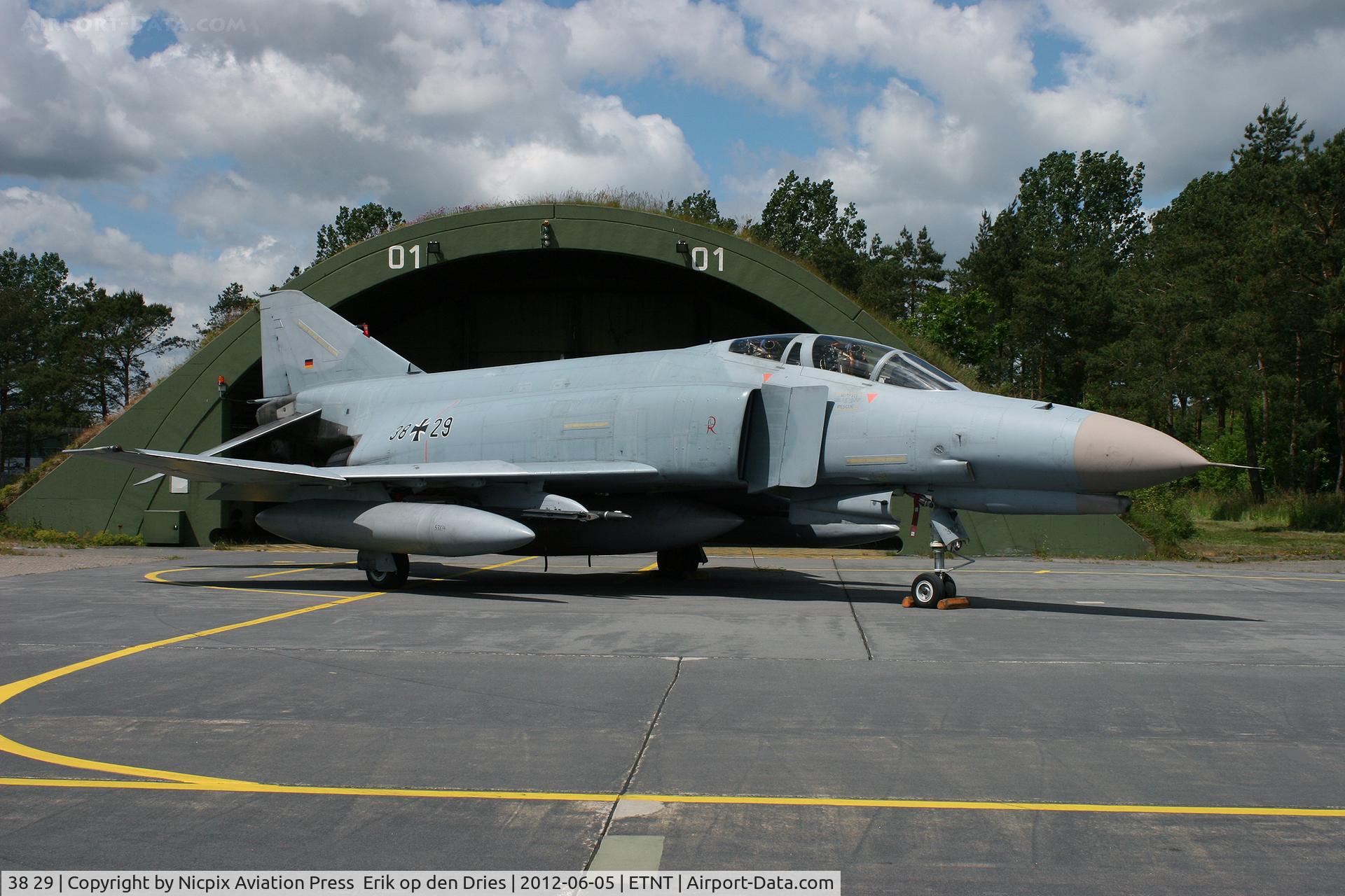 38 29, 1972 McDonnell Douglas F-4F Phantom II C/N 4691, 3829 for its' shelter