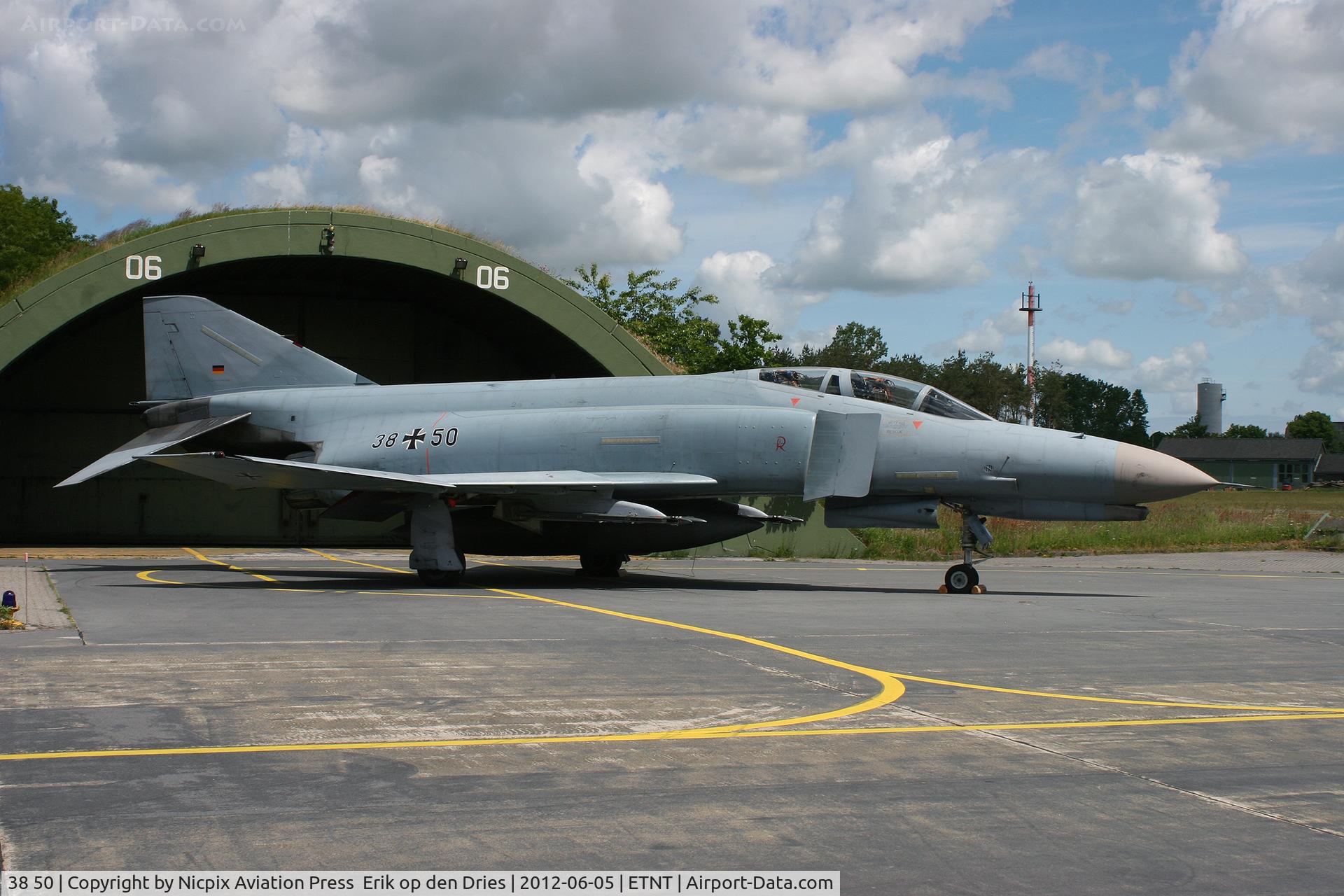 38 50, 1972 McDonnell Douglas F-4F Phantom II C/N 4752, 3850 in the Wittmund AB' shelter area