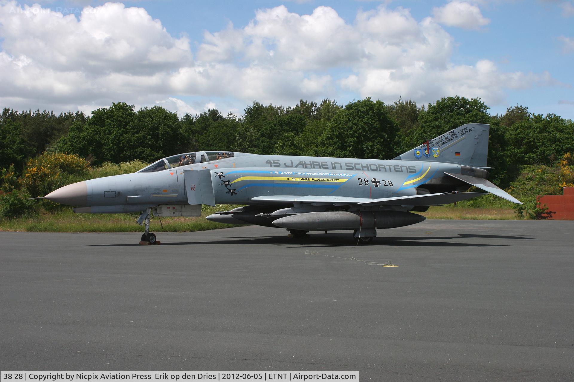 38 28, 1972 McDonnell Douglas F-4F Phantom II C/N 4689, 3828 with titles of the very last major inspection at Jever AB.