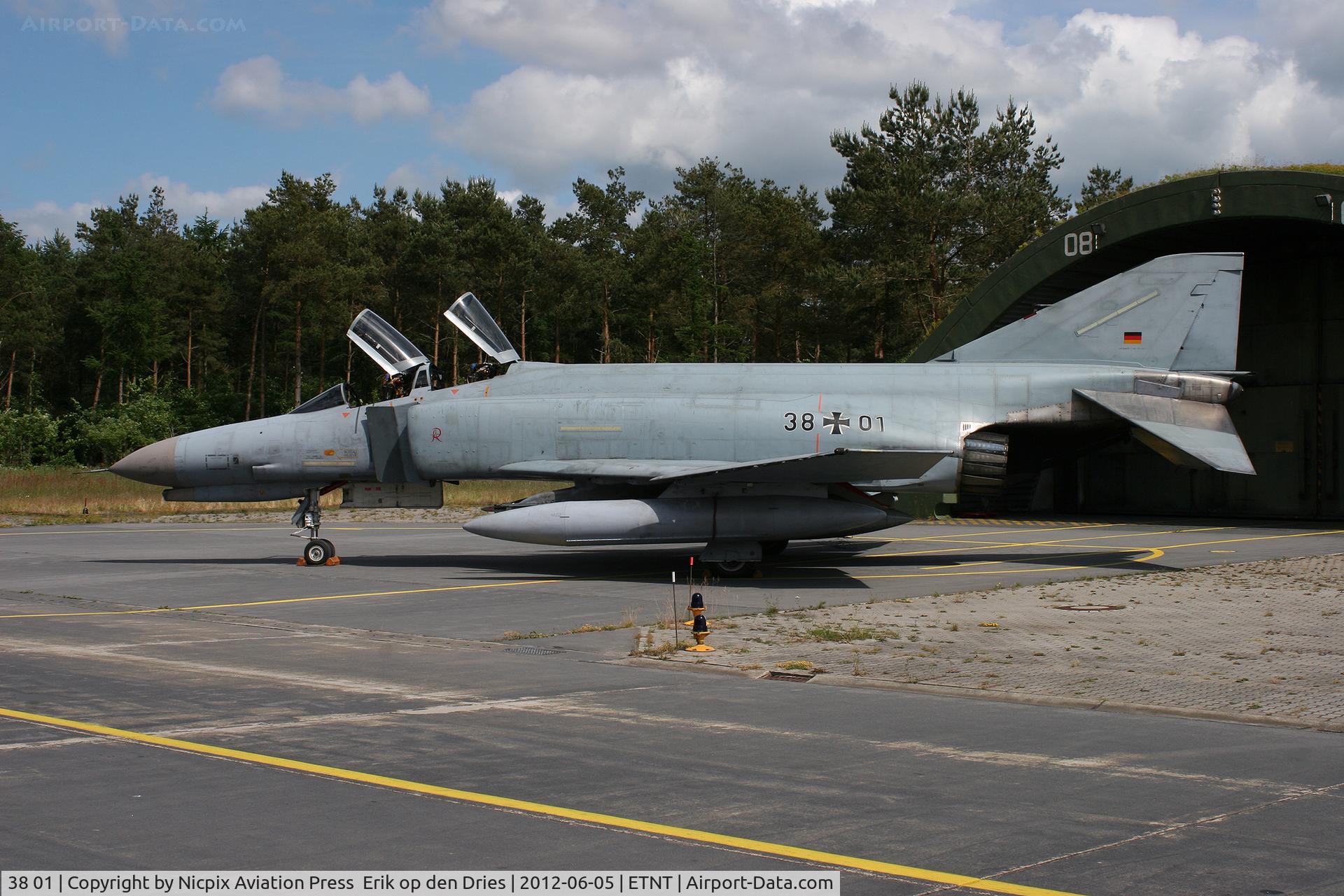38 01, 1972 McDonnell Douglas F-4F Phantom II C/N 4607, 3801 with open canopy's