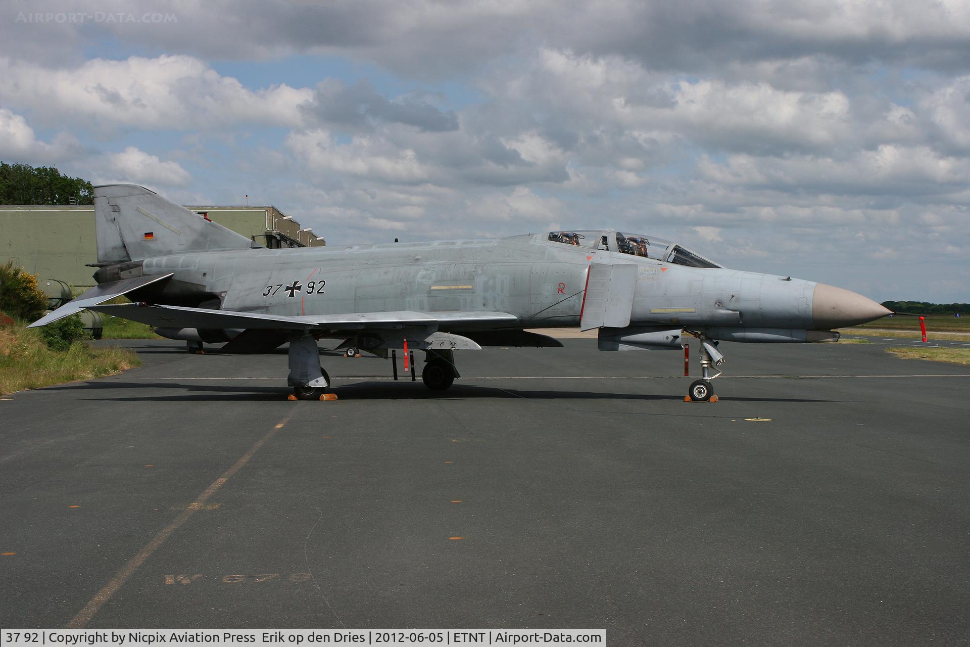 37 92, 1972 McDonnell Douglas F-4F Phantom II C/N 4581, 3792 on the ramp at Wittmund AB