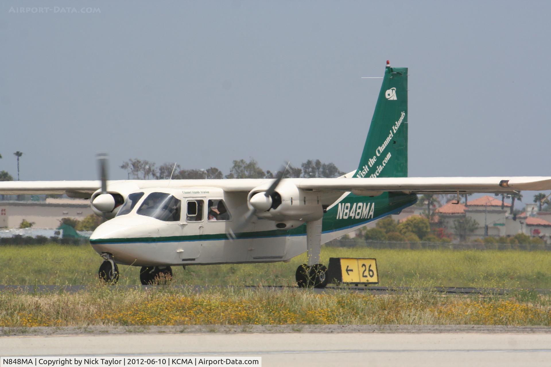 N848MA, 1989 Britten-Norman BN-2B Islander C/N 2210, Heading to the Channel Islands