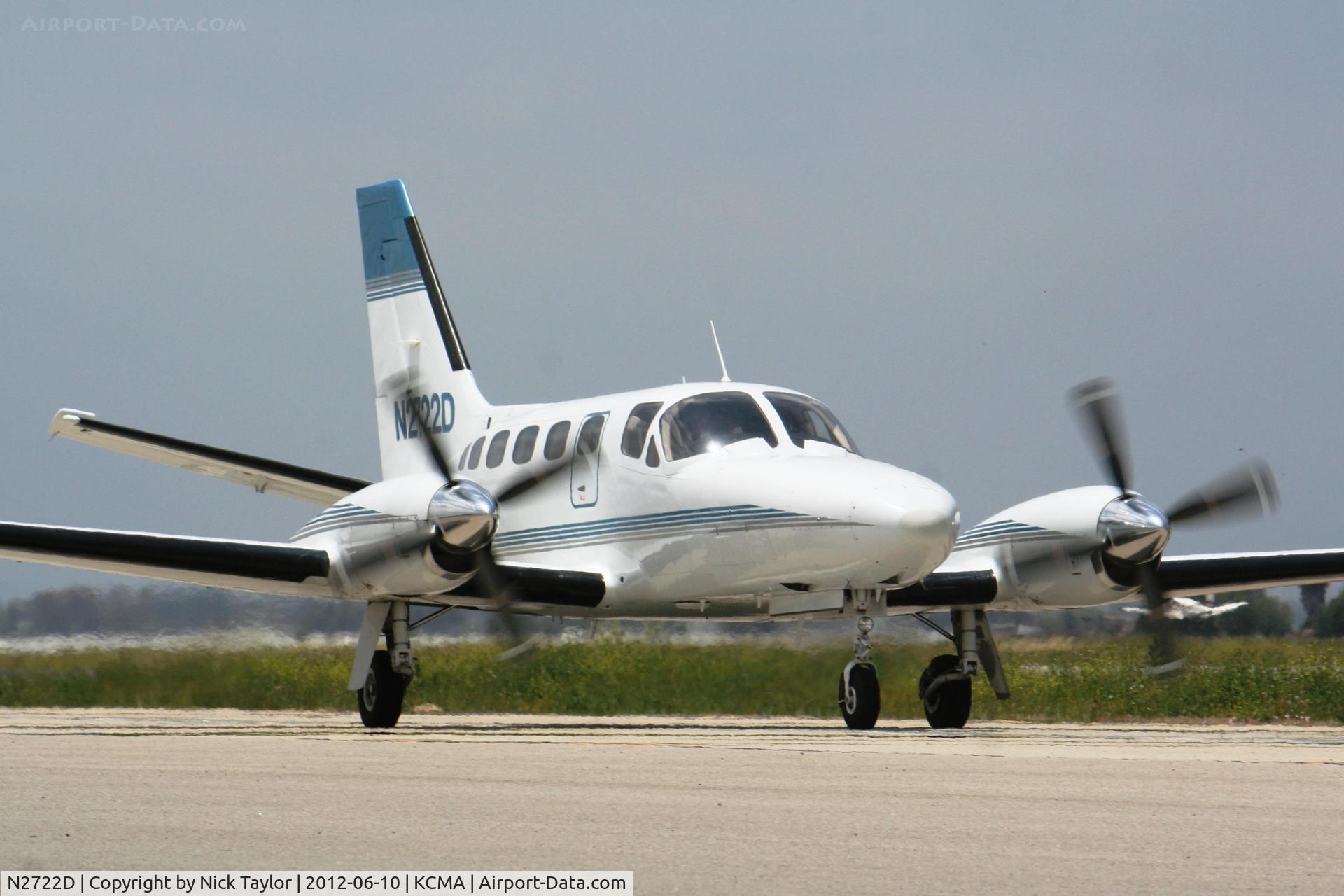 N2722D, 1980 Cessna 441 Conquest II C/N 441-0168, With Garrett 331's