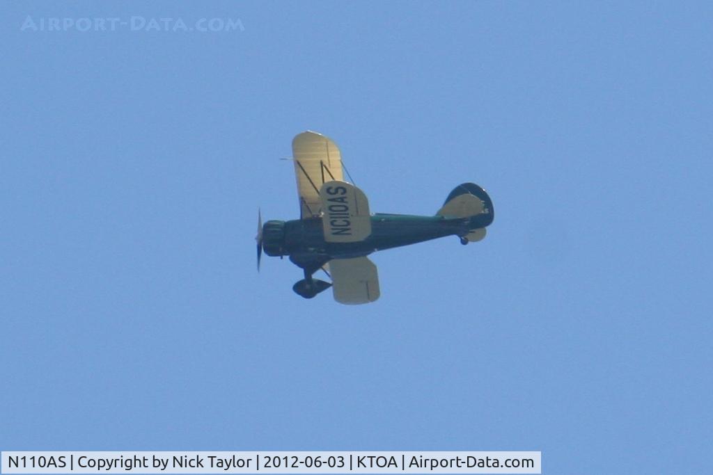N110AS, 2005 Waco YMF-F5C C/N F5C110, Cruising over the San Pedro Harbor