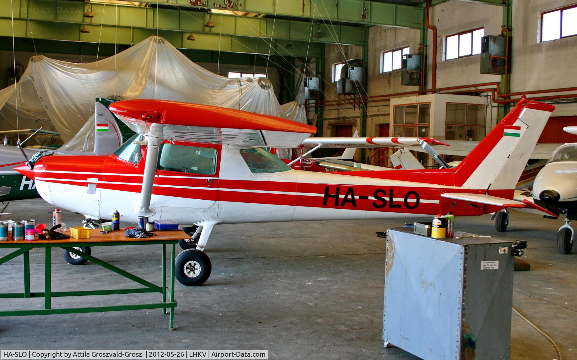 HA-SLO, 1978 Cessna 152 C/N 15280886, In Kaposujlak Airport hangar - Hungary