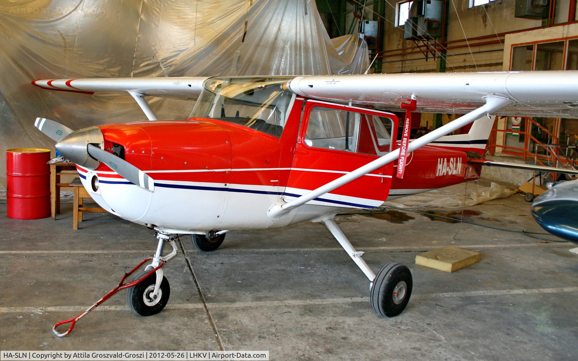 HA-SLN, 1971 Reims F150L C/N 0661, In Kaposujlak Airport hangar - Hungary