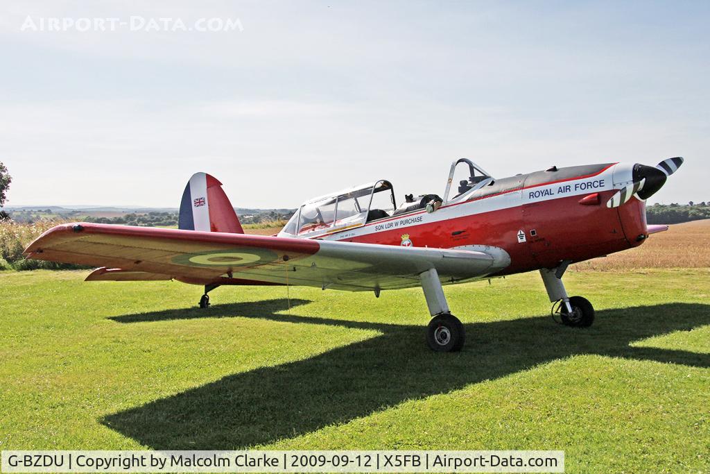 G-BZDU, 1952 De Havilland DHC-1 Chipmunk T.10 C/N C1/0714, De Havilland DHC-1 Chipmunk T.10. The former RAF WP833 basking in the autumn sunshine at Fishburn Airfield in September 2009.