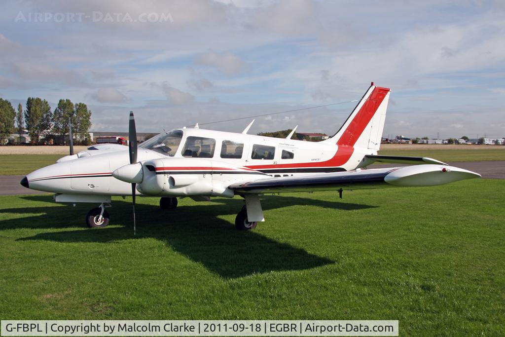 G-FBPL, 1973 Piper PA-34-200 Seneca C/N 34-7450056, Piper PA-34-200 Seneca, Breighton Airfield, September 2011.