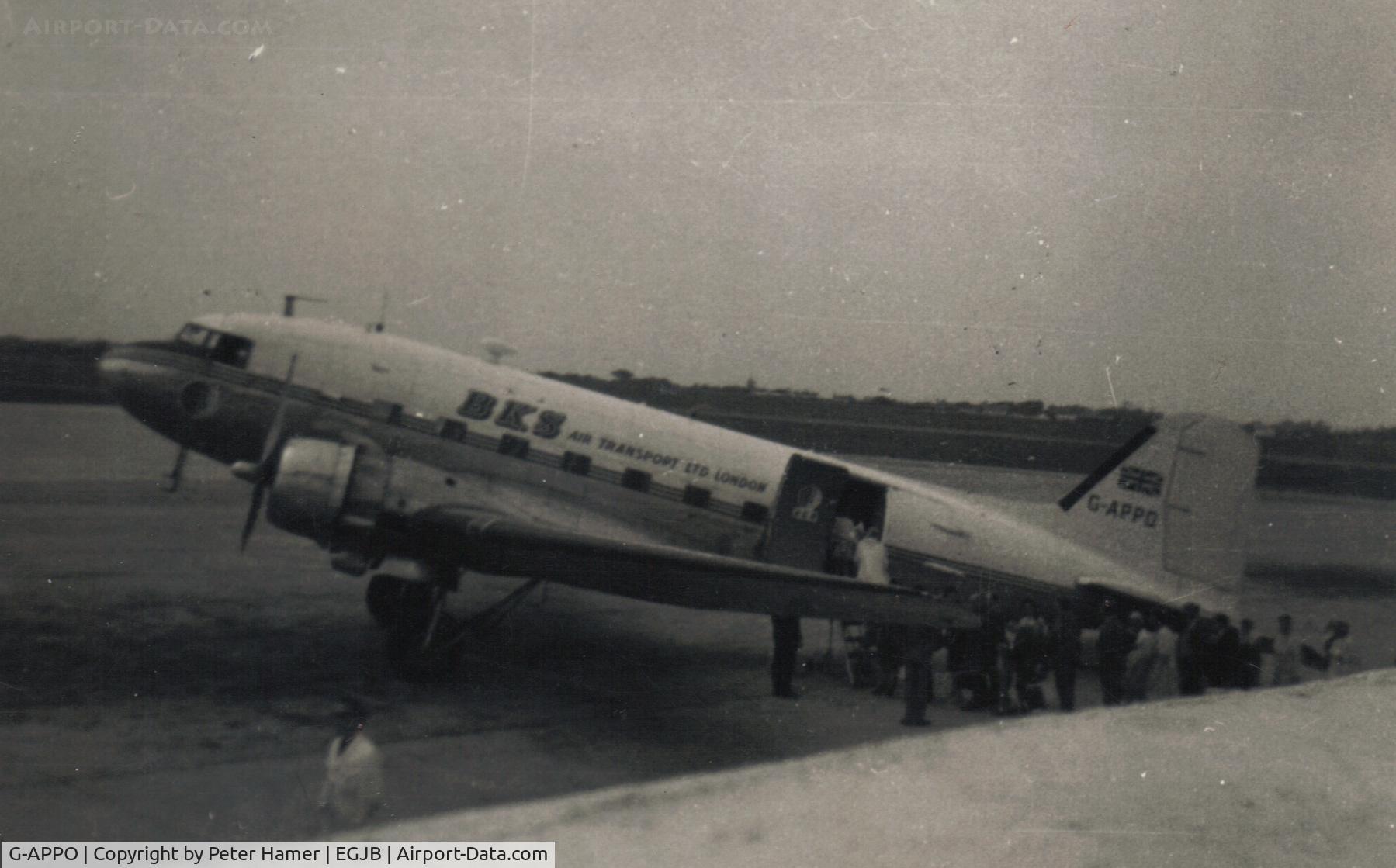 G-APPO, 1953 Douglas C-47 Dakota 4 C/N 20453, Boarding the Guernsey-Leeds Bradford flight 1960s