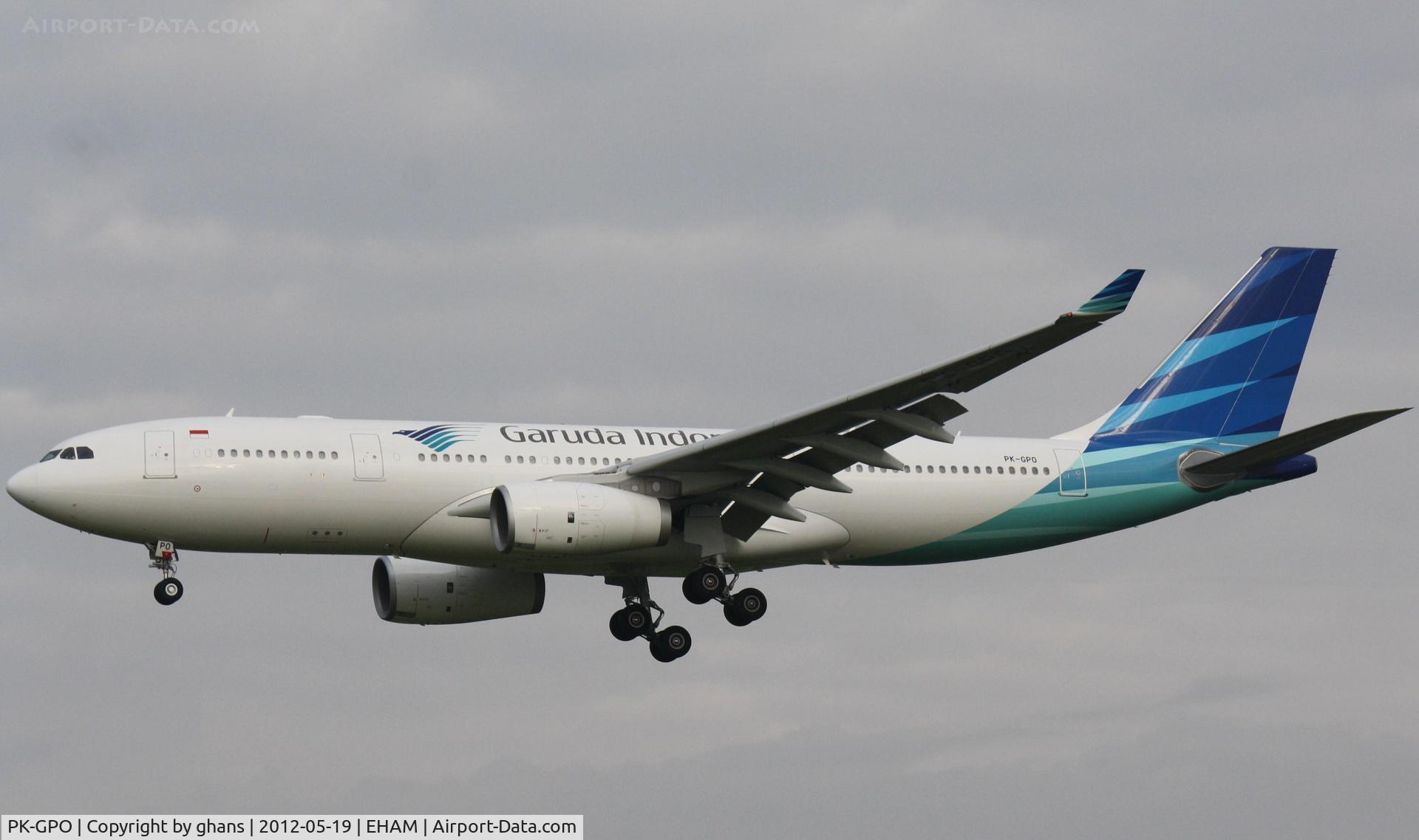 PK-GPO, 2011 Airbus A330-243 C/N 1288, Landing rw18C