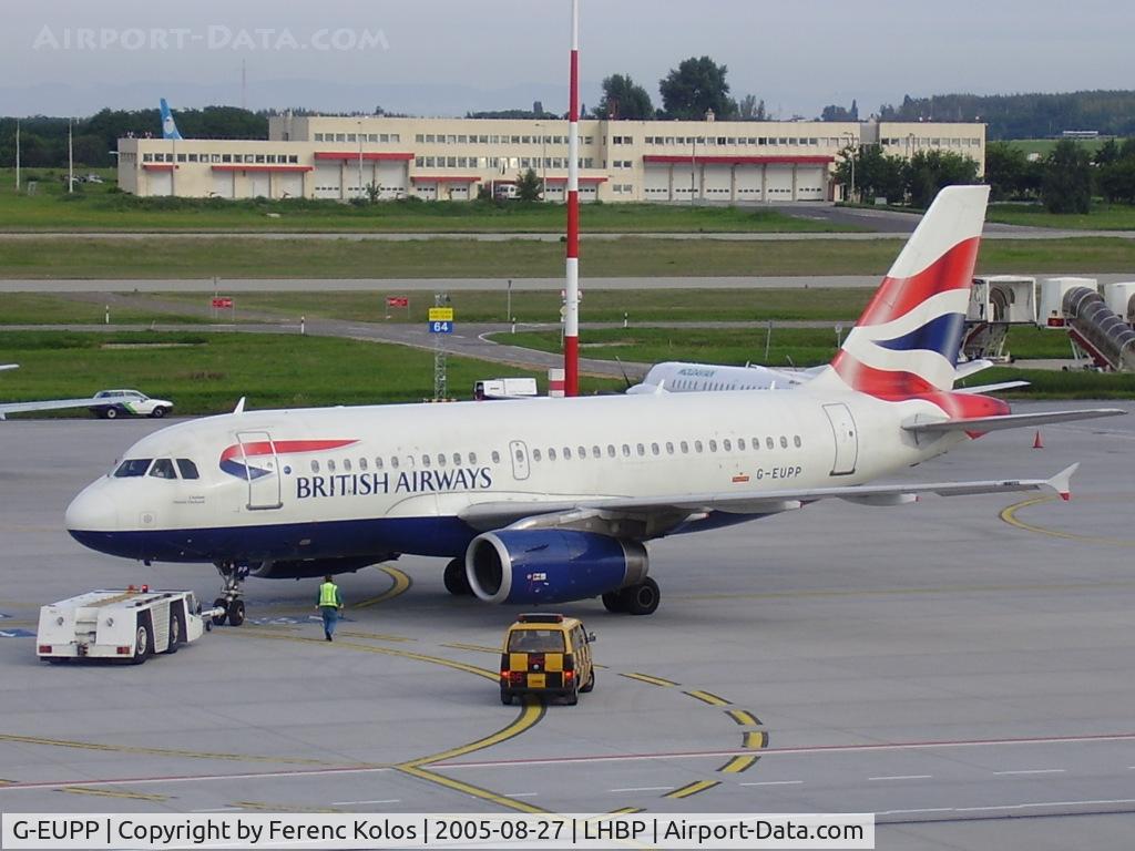 G-EUPP, 2000 Airbus A319-131 C/N 1295, Ferihegy