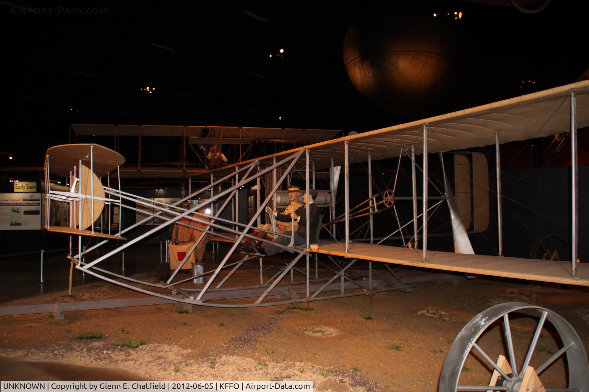 UNKNOWN, 1955 Wright 1909 Military Flyer C/N unknown, At the Air Force Museum.  Replica 1909 Military Flyer built by museum personnel in 1955, using engine donated by Orville Wright, and chains, sprockets and propellers donated by heirs of the Wright estate.