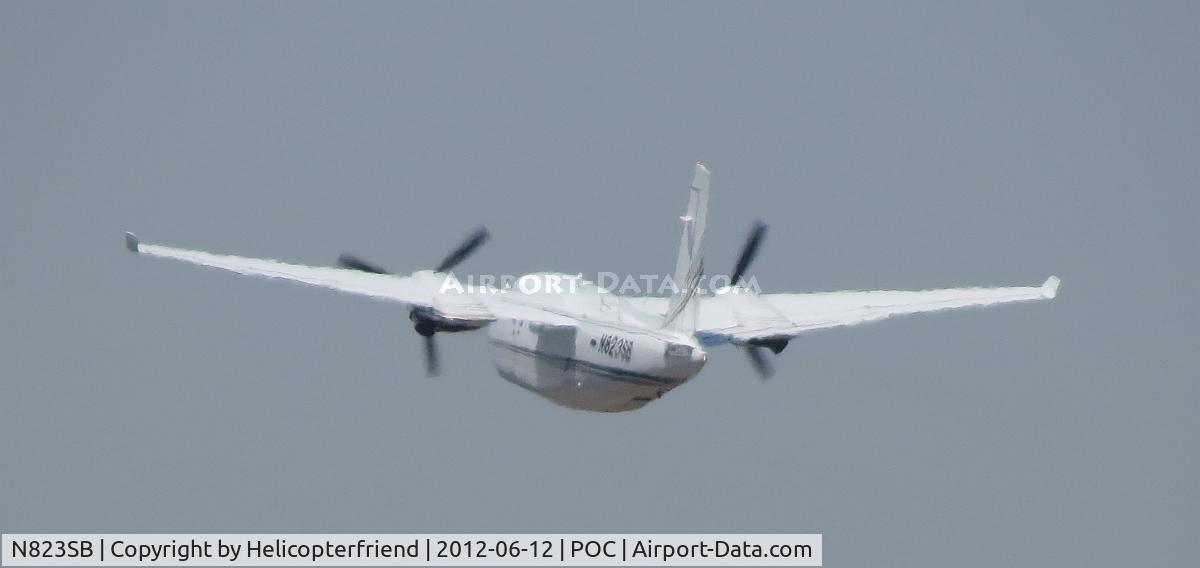 N823SB, 1975 Rockwell 690A Turbo Commander C/N 11304, Airbourne from 26L, gear retracted and heading west