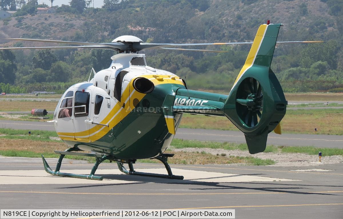 N819CE, 2007 Eurocopter EC-135P-2+ C/N 0544, Idling while stopped on helipad at west end