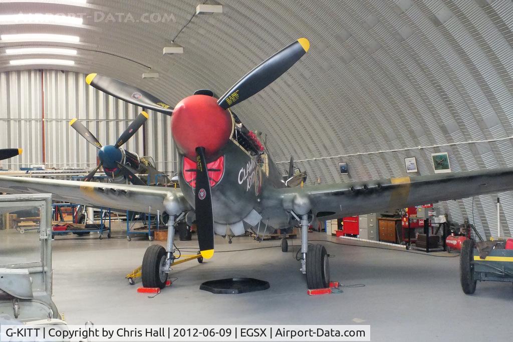 G-KITT, 1943 Curtiss P-40M Warhawk C/N 27490, at the Air Britain flyin 2012