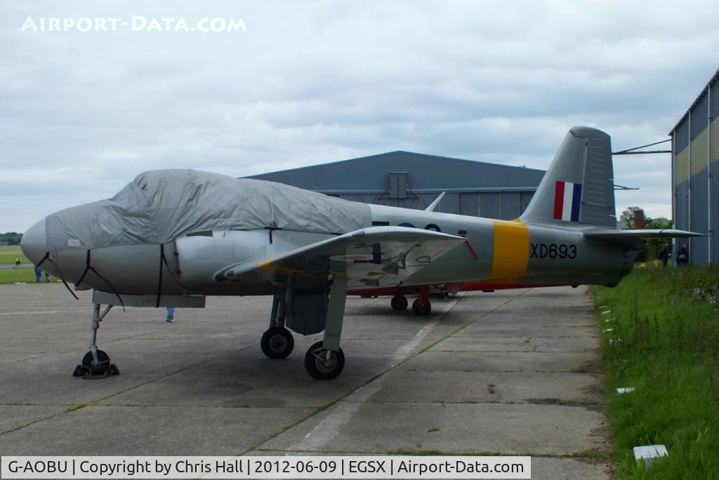 G-AOBU, 1955 Hunting Percival P-84 Jet Provost T.1 C/N PAC/84/006, at the Air Britain flyin 2012