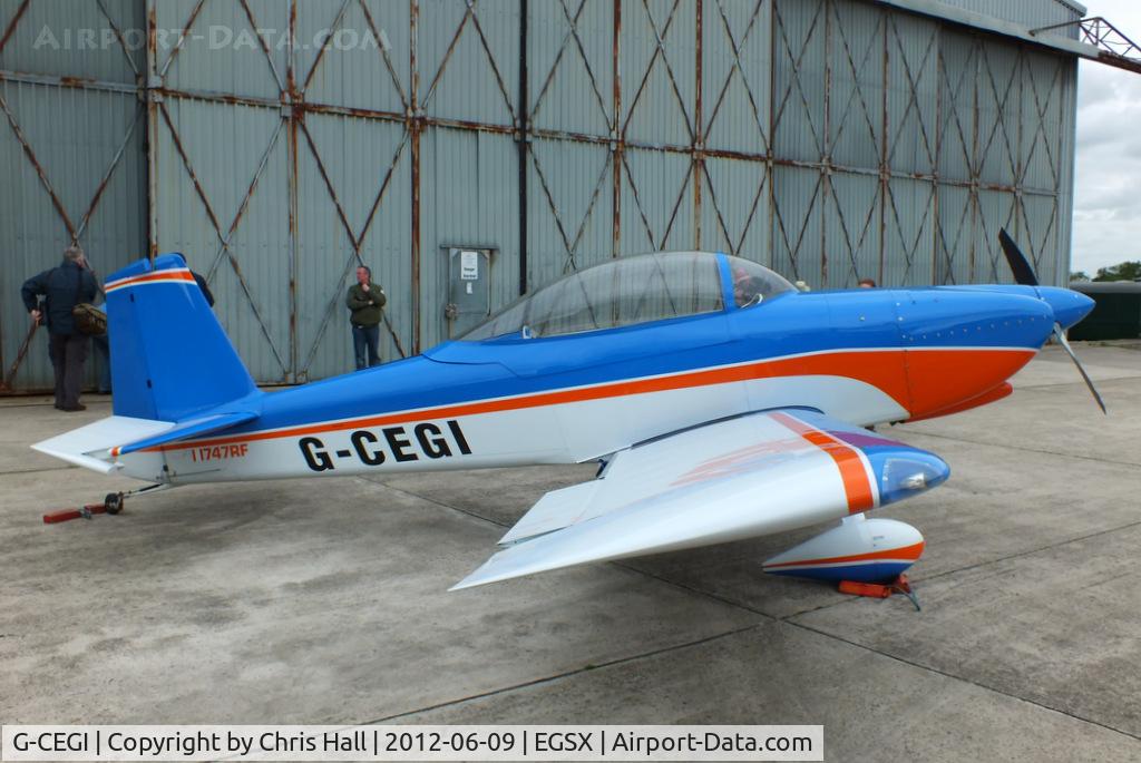 G-CEGI, 2003 Van's RV-8 C/N 81480, at the Air Britain flyin 2012
