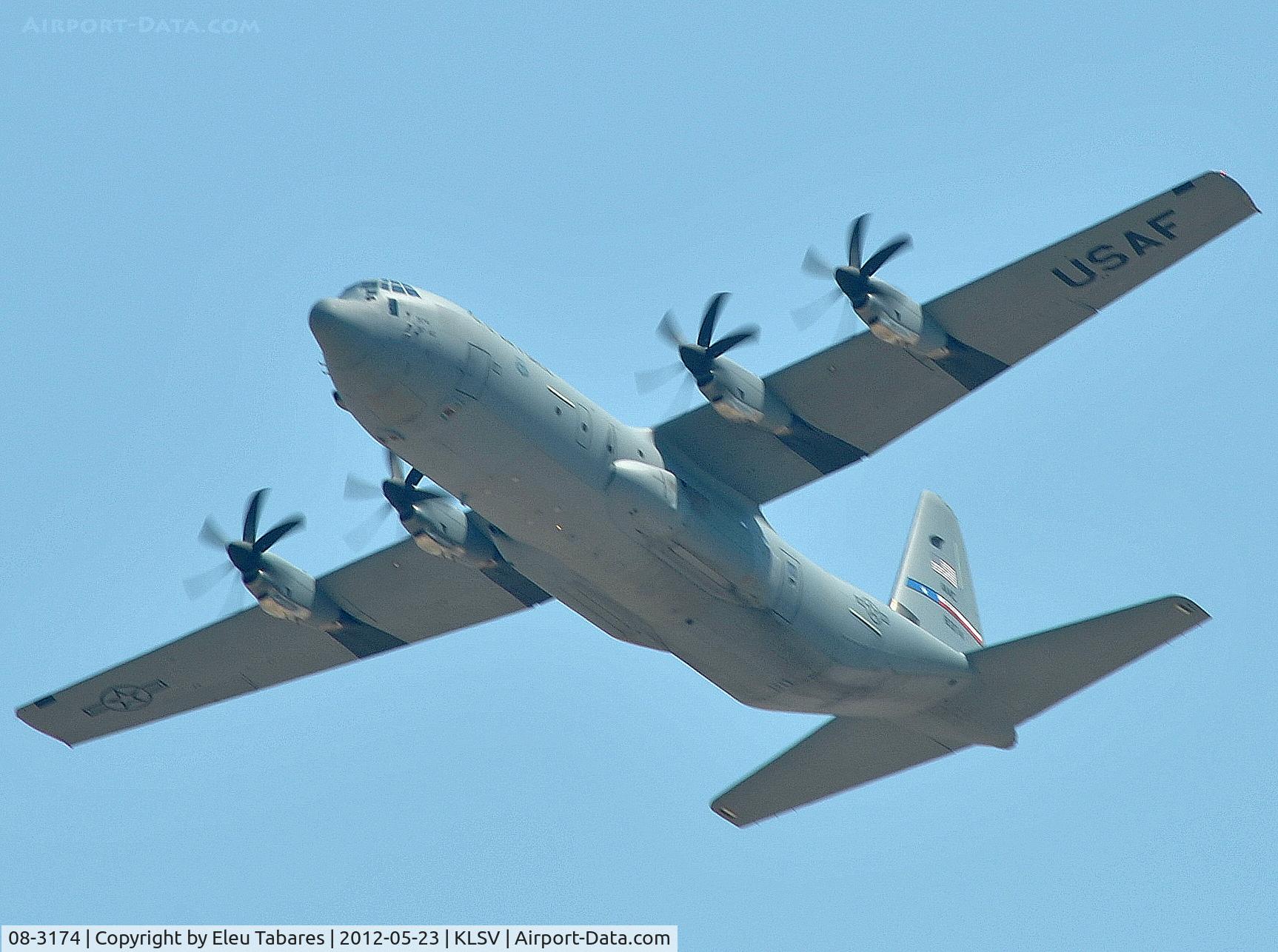 08-3174, 2010 Lockheed Martin C-130J-30 Super Hercules C/N 382-5648, Taken over Nellis Air Force Base, Nevada.