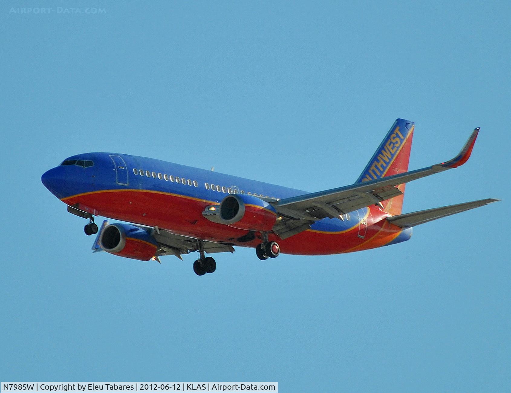 N798SW, 1998 Boeing 737-7AD C/N 28436, Taken over McCarran International Airport, Las Vegas, Nevada.