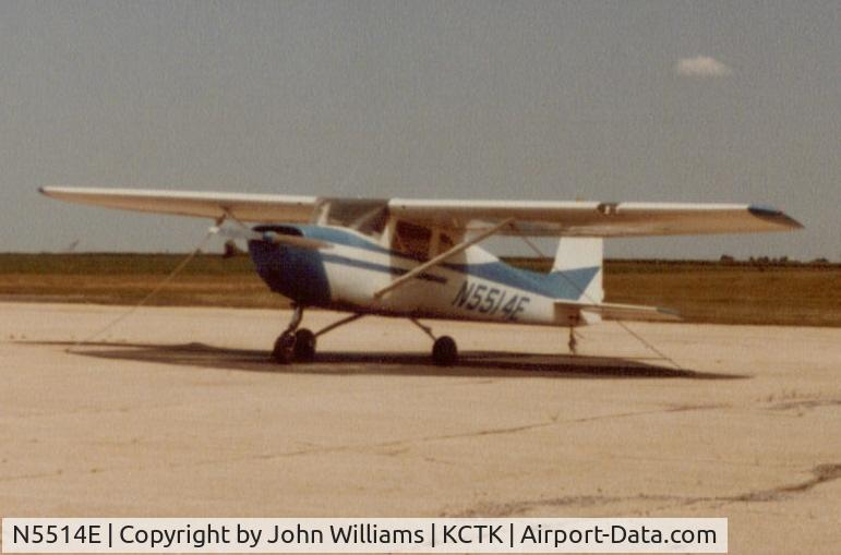 N5514E, 1958 Cessna 150 C/N 17014, Canton, IL 6-8-1983