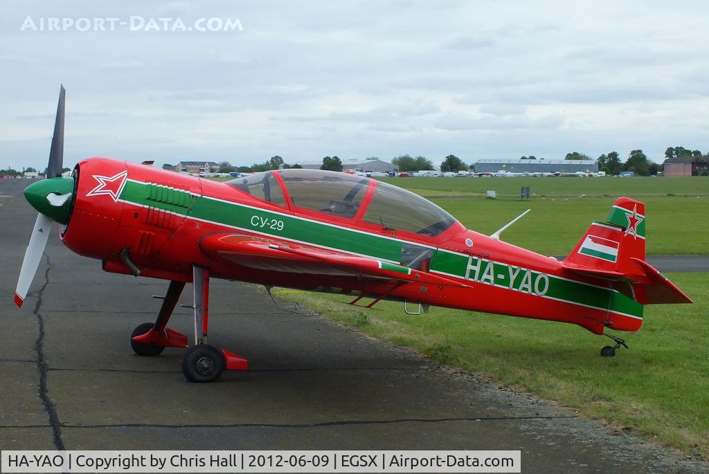 HA-YAO, 1998 Sukhoi Su-29 C/N N0001-01, at the Air Britain flyin 2012