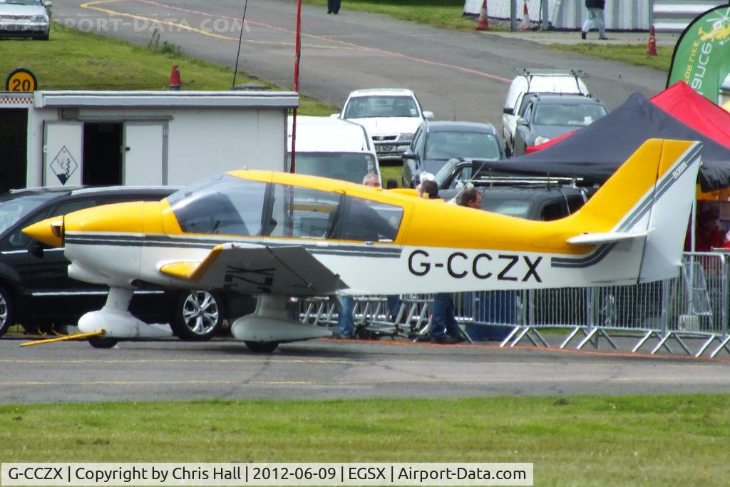 G-CCZX, 1992 Robin DR-400-180 Regent Regent C/N 2127, at the Air Britain flyin 2012