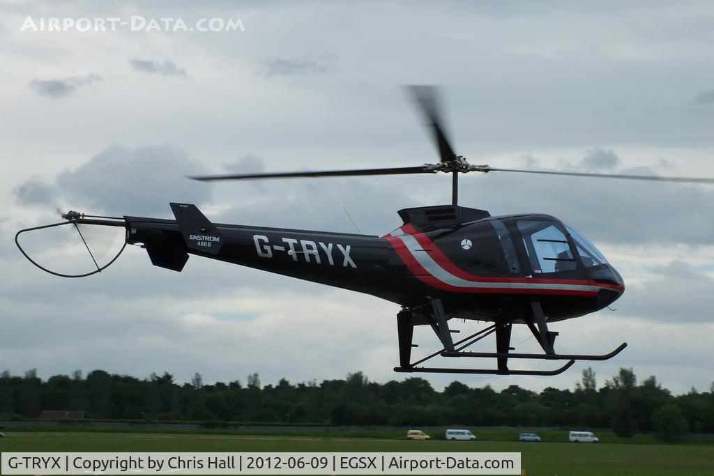 G-TRYX, 2005 Enstrom 480B C/N 5083, at the Air Britain flyin 2012