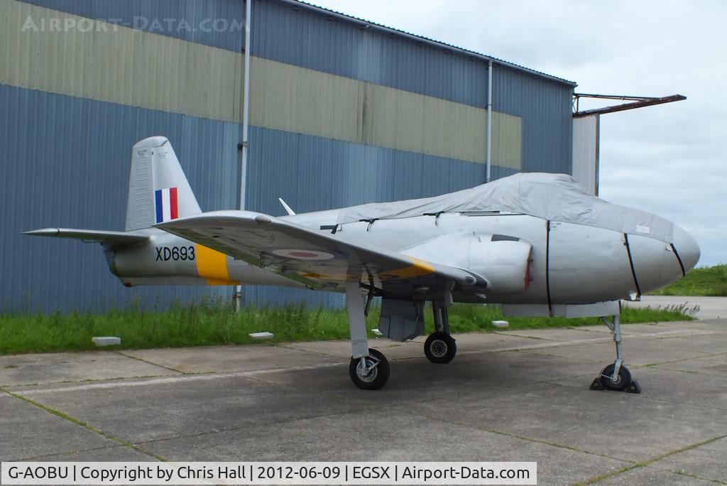 G-AOBU, 1955 Hunting Percival P-84 Jet Provost T.1 C/N PAC/84/006, at the Air Britain flyin 2012