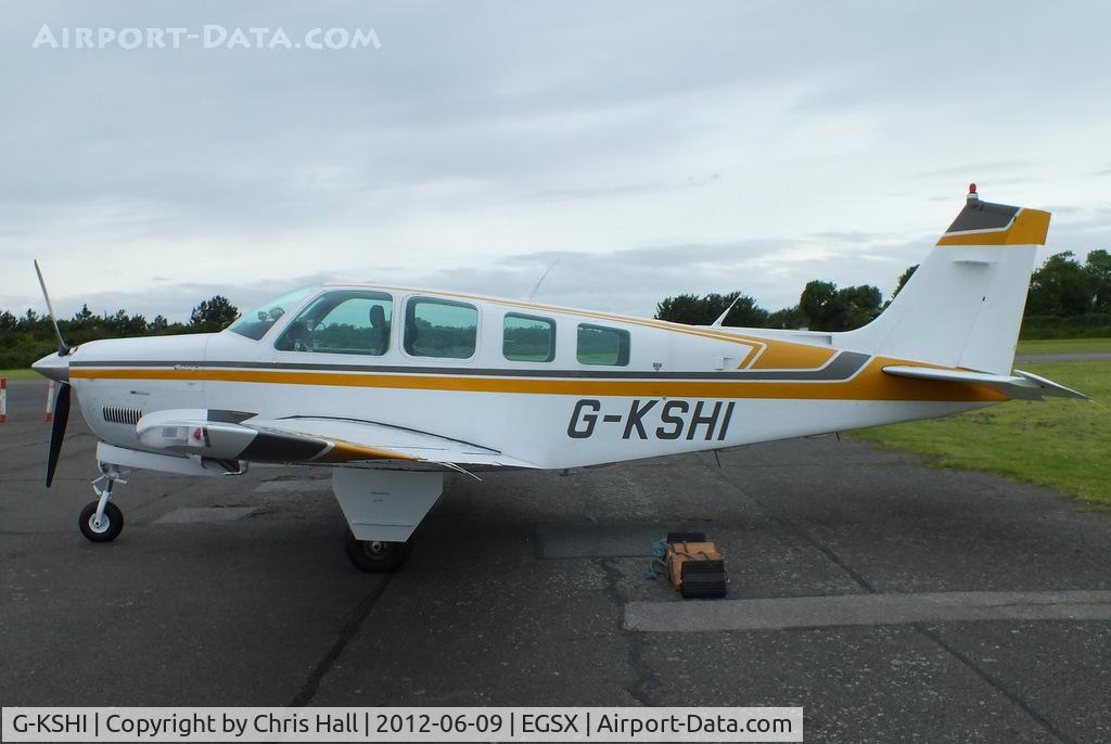 G-KSHI, 1987 Beechcraft A36 Bonanza C/N E-2353, at the Air Britain flyin 2012