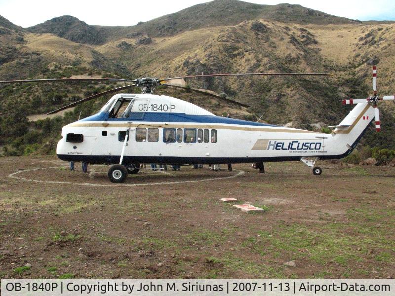 OB-1840P, 1963 Sikorsky H-34GT III Choctaw C/N 58-1672, Near Huillque, Cusco, Perú