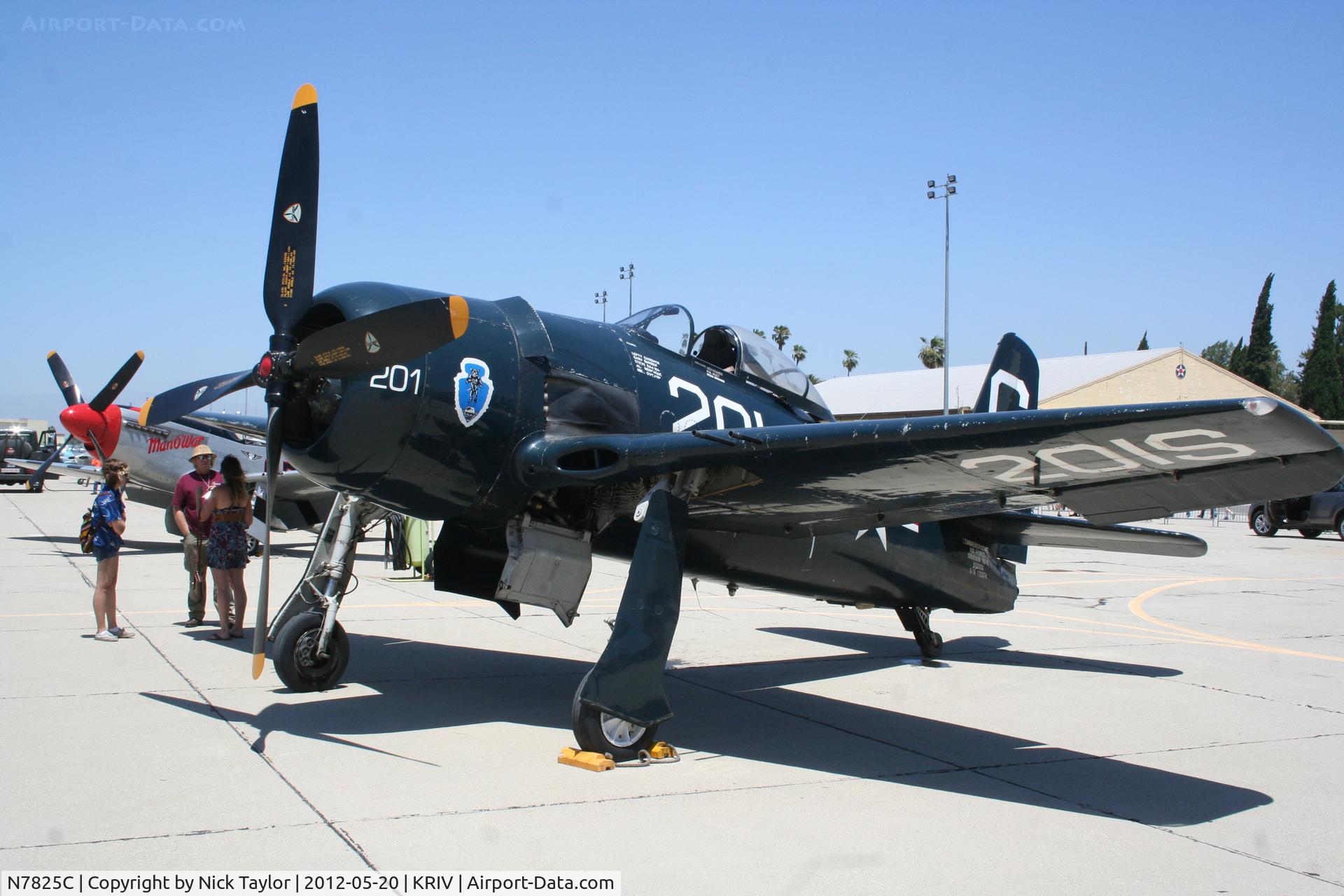 N7825C, 1948 Grumman F8F-2 (G58) Bearcat C/N D.1227, CAF bearcat on display at the March AFB airshow