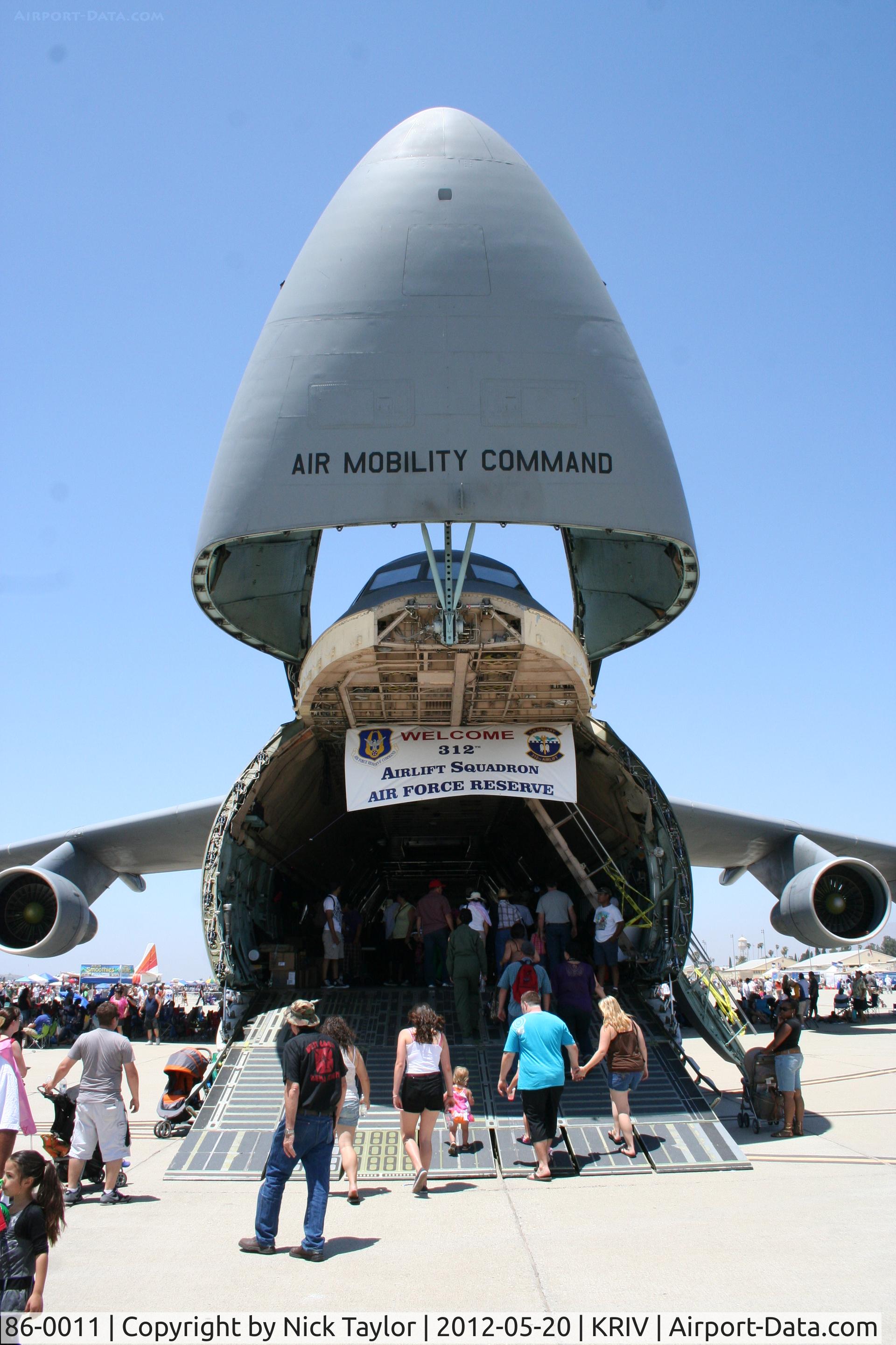 86-0011, 1986 Lockheed C-5M Super Galaxy C/N 500-0097, Big mouth C-5B at the March AFB airshow 2012