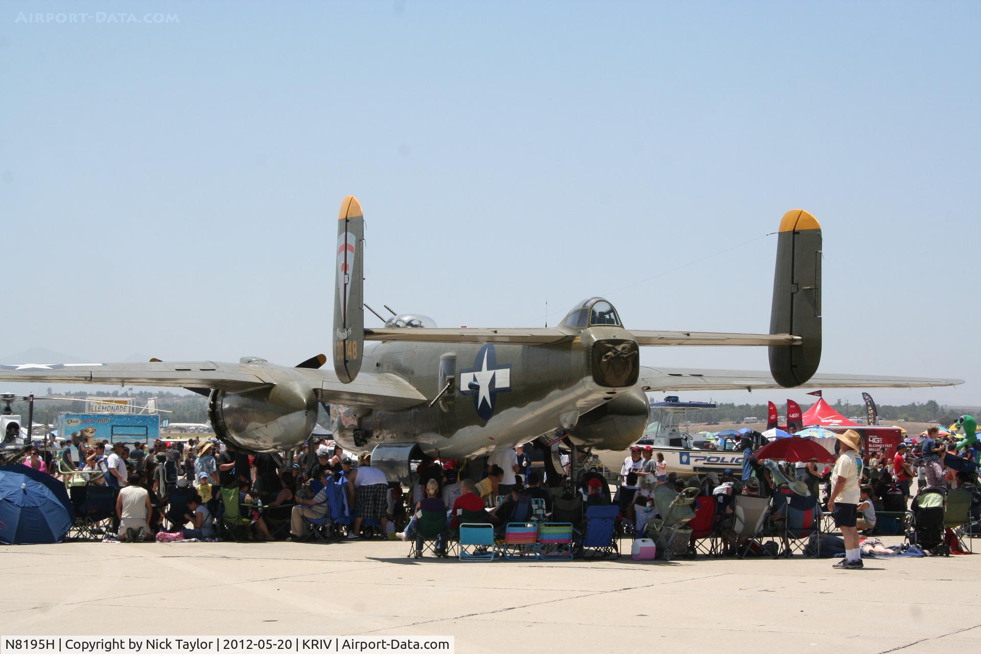 N8195H, 1944 North American TB-25N Mitchell C/N 108-34023 (44-30748), Heavenly Body on display at the March AFB airshow 2012
