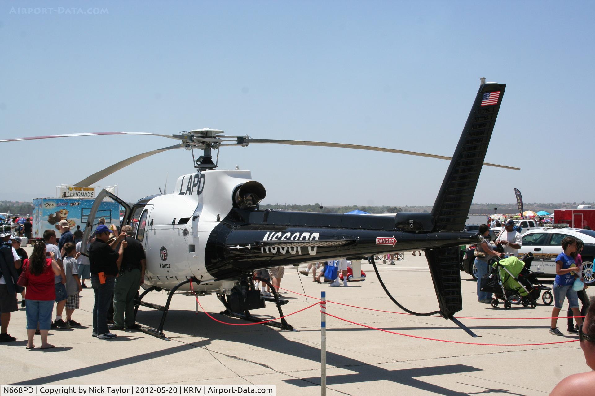 N668PD, 2009 Aerospatiale AS-350B-2 Ecureuil C/N 4654, LAPD air support on display at the March AFB airshow 2012