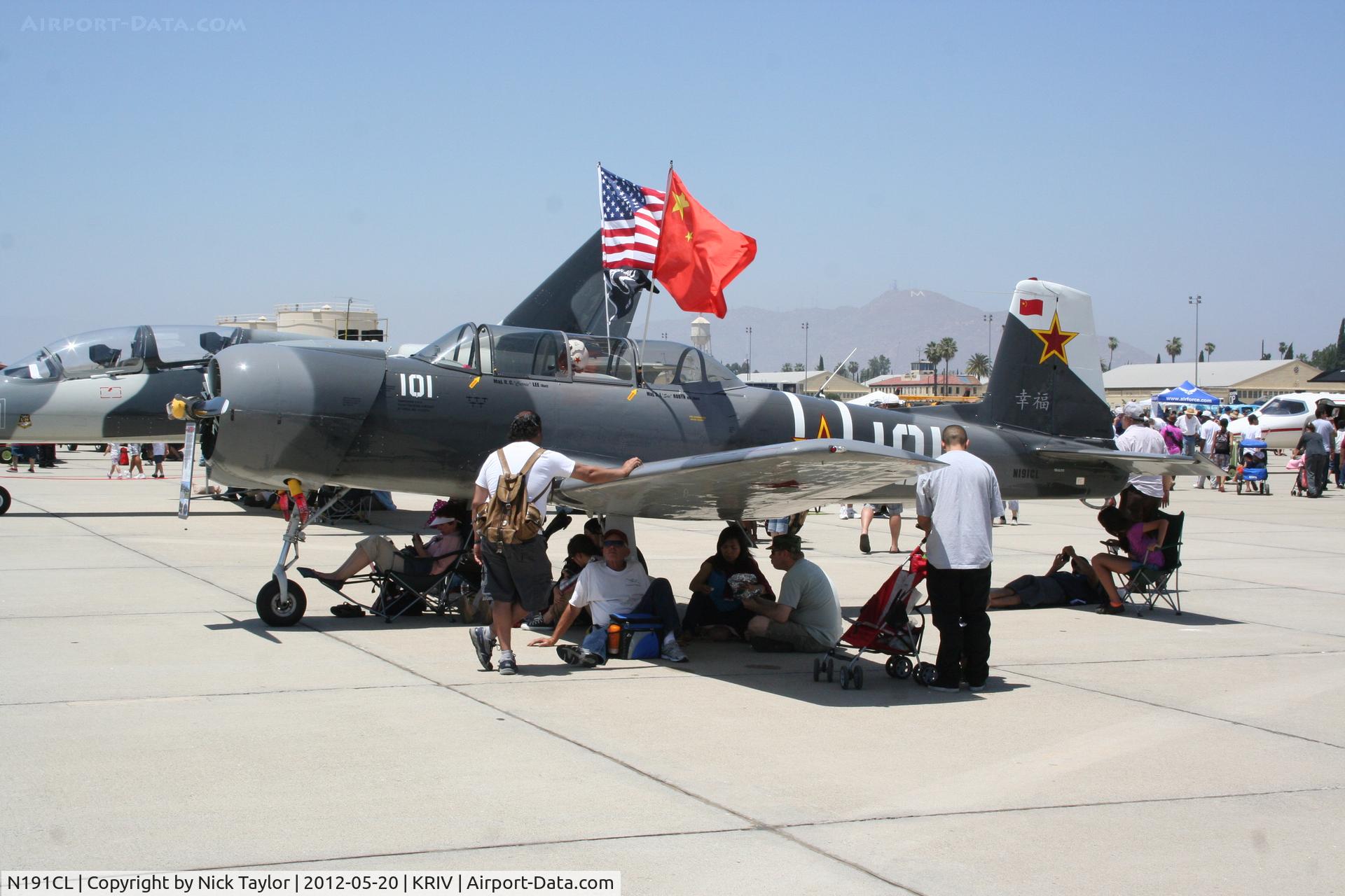 N191CL, 1985 Nanchang CJ-6 C/N 4132016, CJ-6 on display at the March AFB airshow 2012