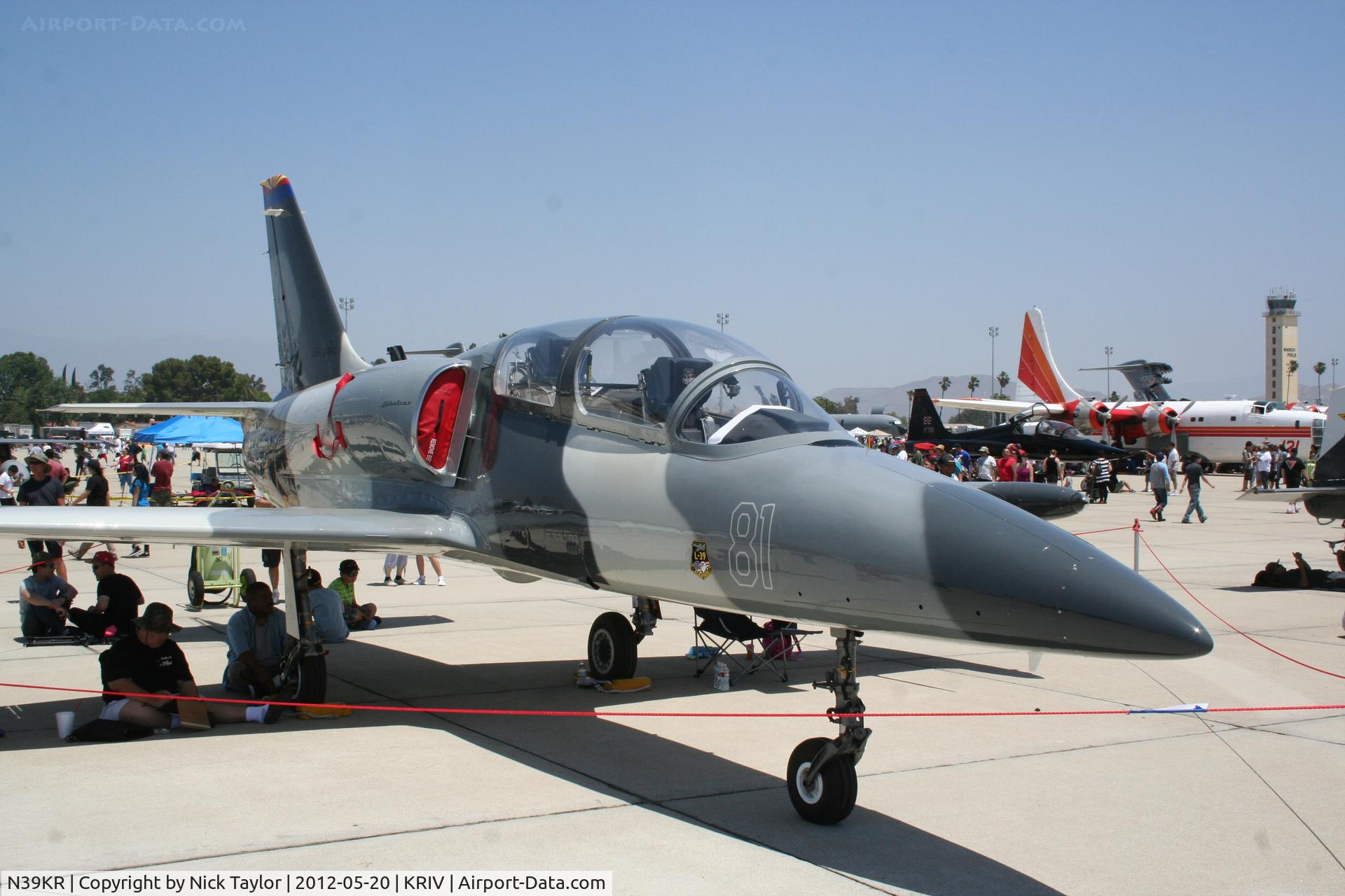 N39KR, 1985 Aero L-39C Albatros C/N 533219, L39C on display at the March AFB airshow 2012