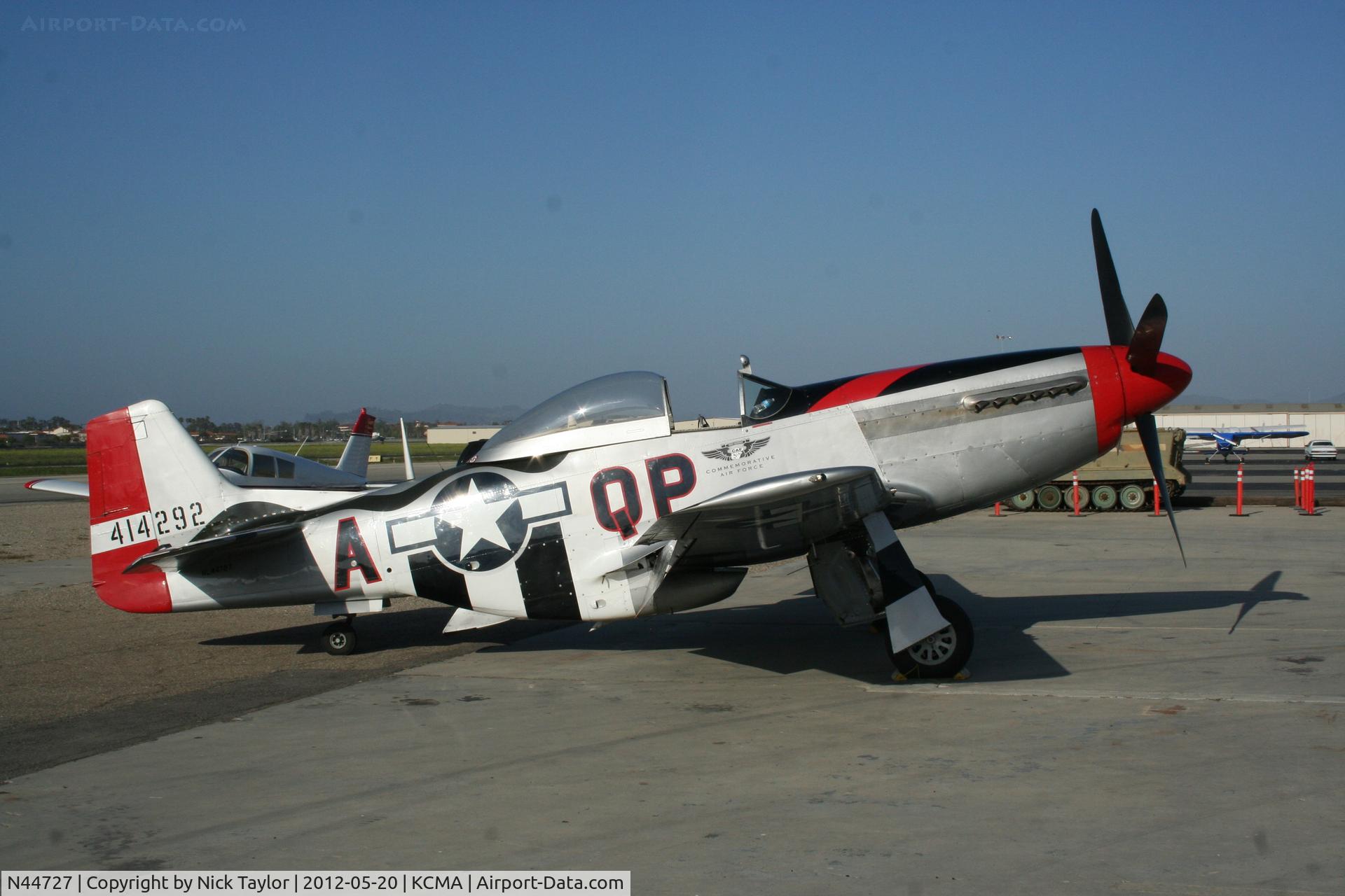 N44727, 1944 North American P-51D Mustang C/N 122-39198, At home