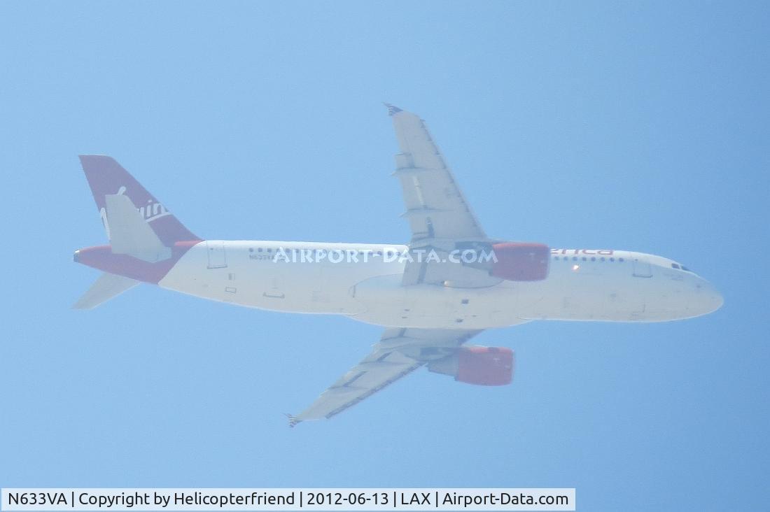 N633VA, 2007 Airbus A320-214 C/N 3230, Up in the marine layer on a 14 to 15 mile final for runway 25