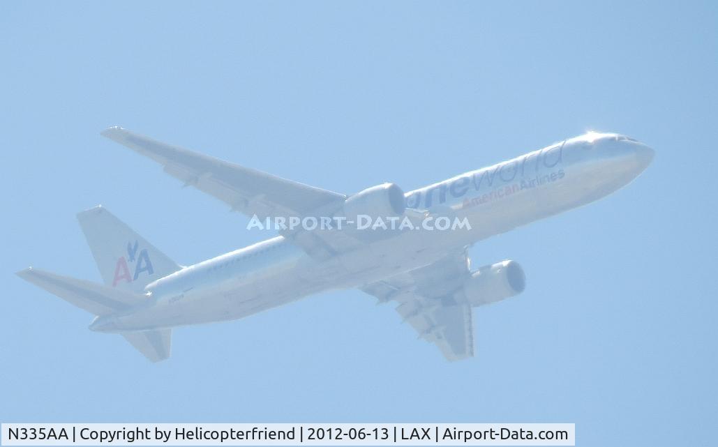 N335AA, 1987 Boeing 767-223 C/N 22333, Up in the marine layer on a 14 to 15 mile final for runway 25