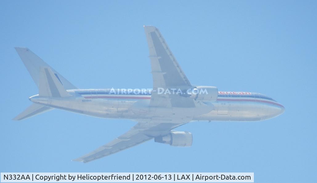 N332AA, 1987 Boeing 767-223 C/N 22331, Up in the marine layer on a 14 to 15 mile final for runway 25