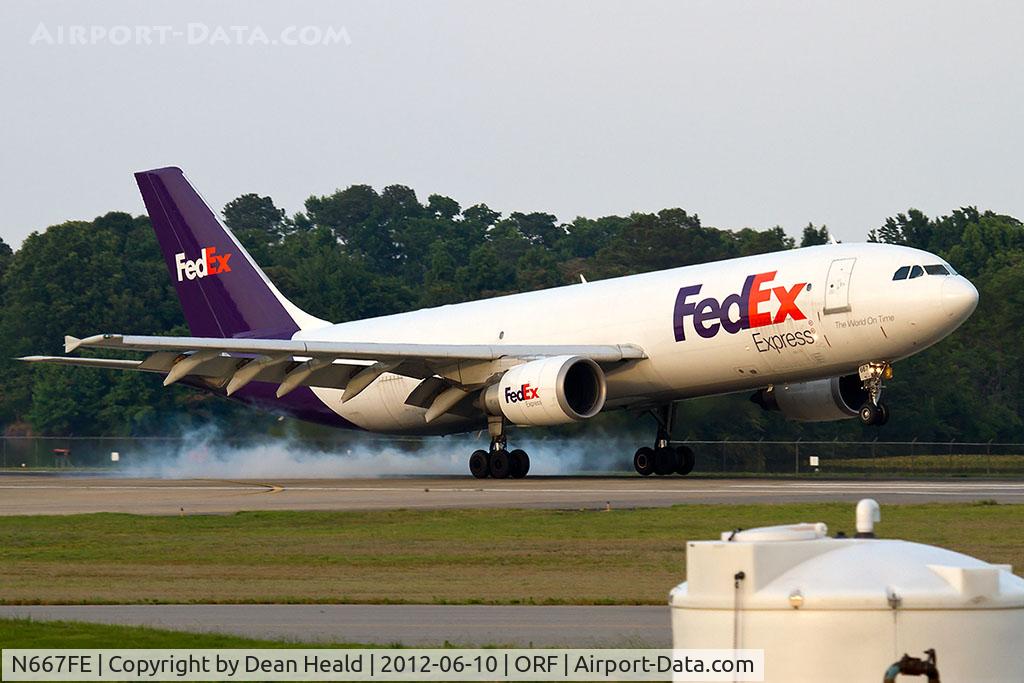N667FE, 1996 Airbus A300F4-605R C/N 771, FedEx N667FE (FLT FDX399) from McGhee Tyson Knoxville Int'l (KTYS) landing RWY 23.