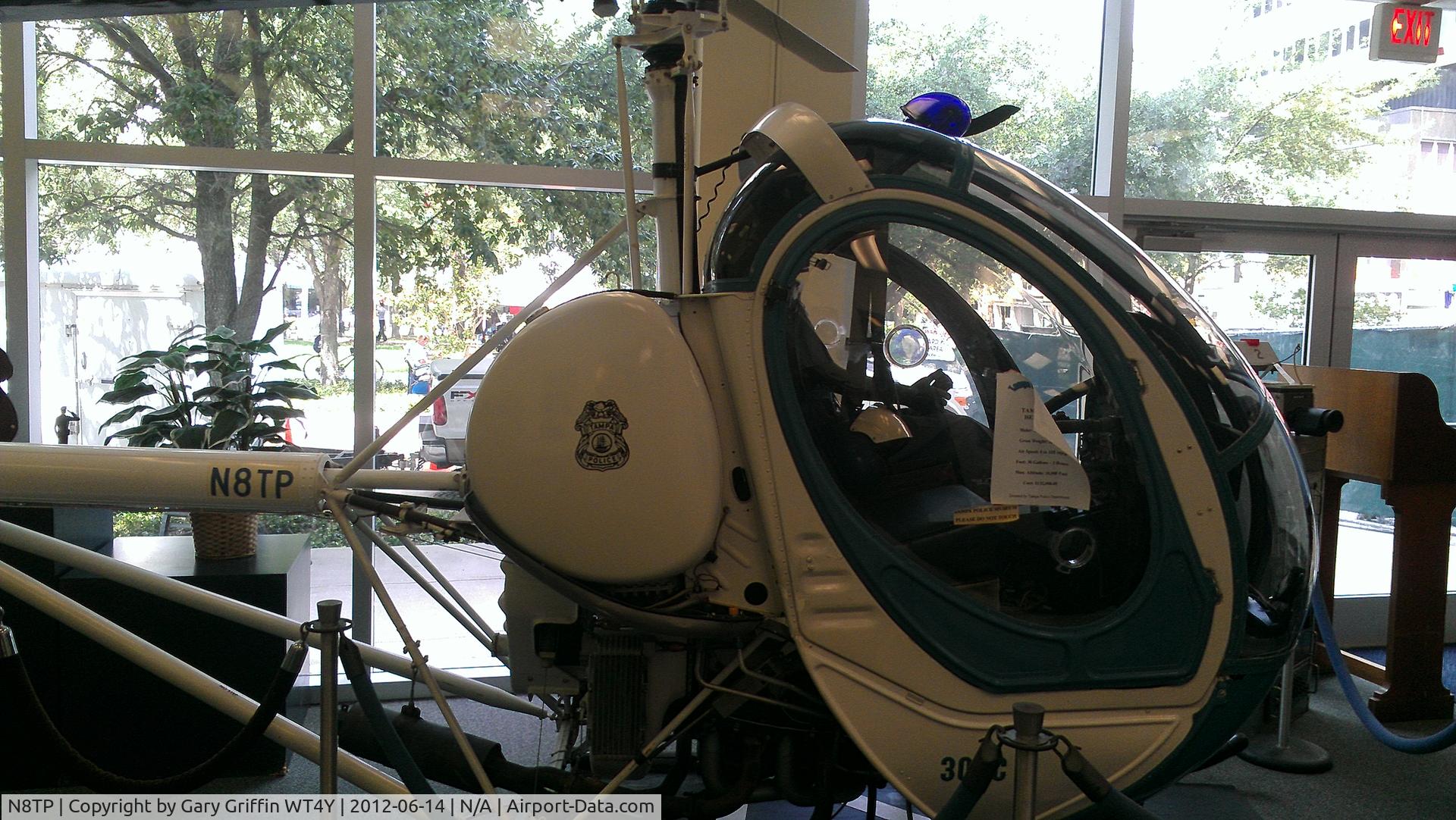 N8TP, Hughes 269C C/N 340284, Located in the Tampa Police Museum at 411 N. Franklin St., Tampa, Florida, USA.