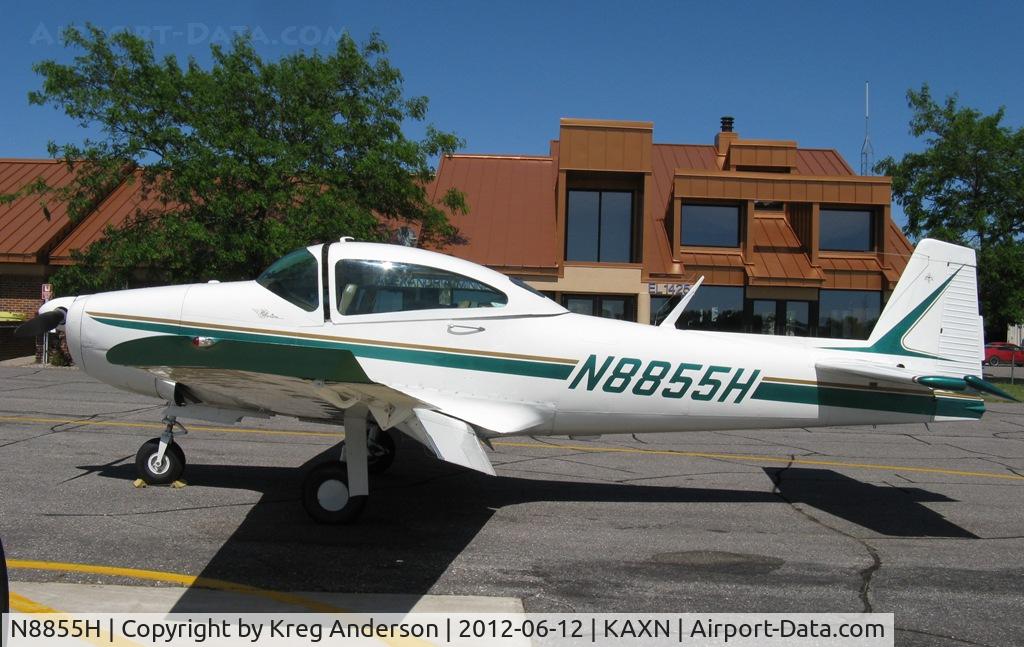 N8855H, 1947 North American Navion (NA-145) C/N NAV-4-855, Navion A at the fuel pump.