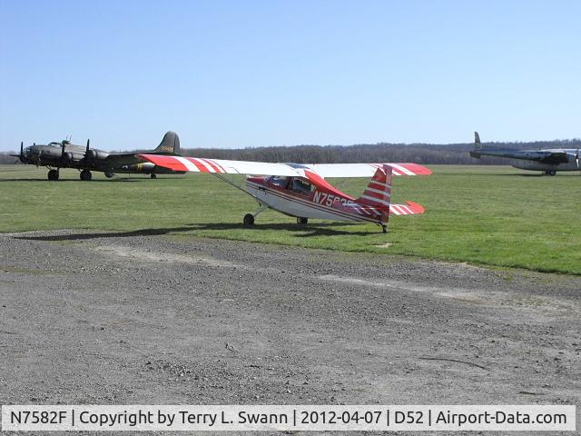 N7582F, Champion 7ECA Citabria C/N 738-70, Parked at Geneseo Airport, it's new home