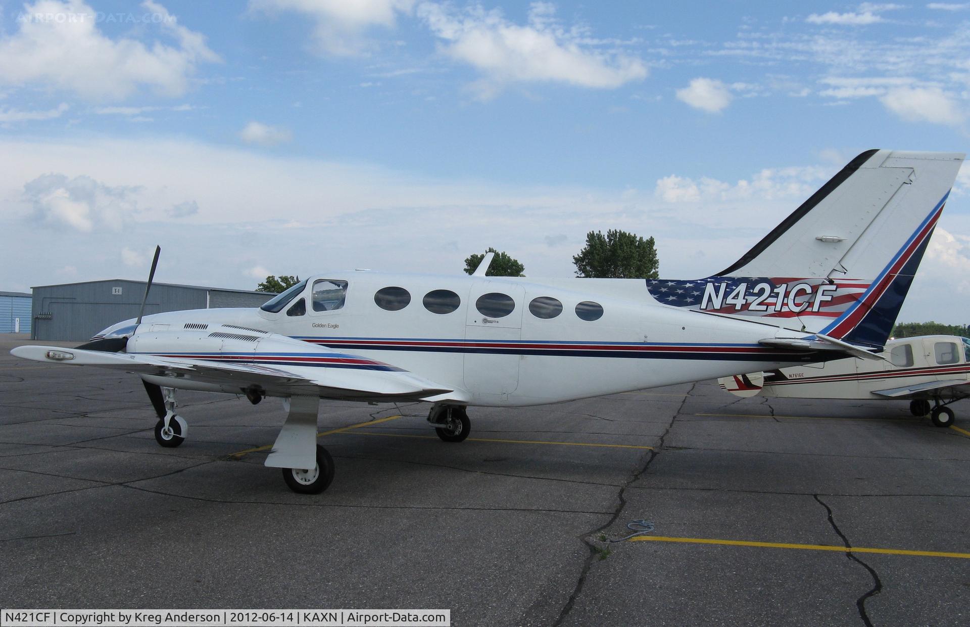 N421CF, 1985 Cessna 421C Golden Eagle C/N 421C1806, Cessna 421C Golden Eagle on the line.