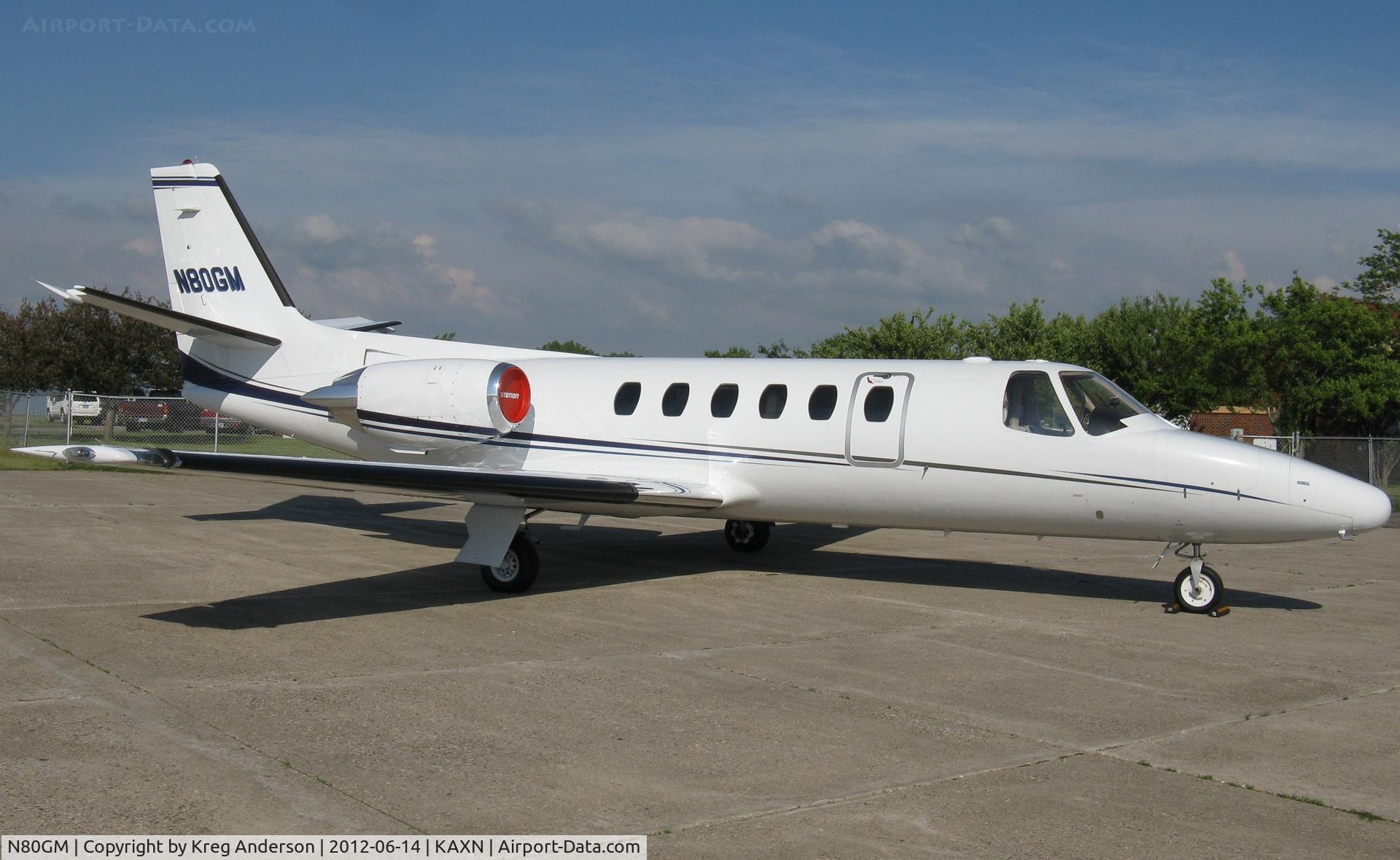 N80GM, 1980 Cessna 550 C/N 550-0147, Cessna 550 Citation II on the ramp.