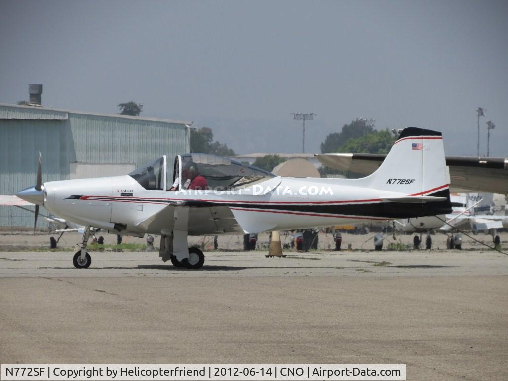 N772SF, 1989 Sequoia F-8L Falco C/N 001, Preflighting before taxiing to the runway