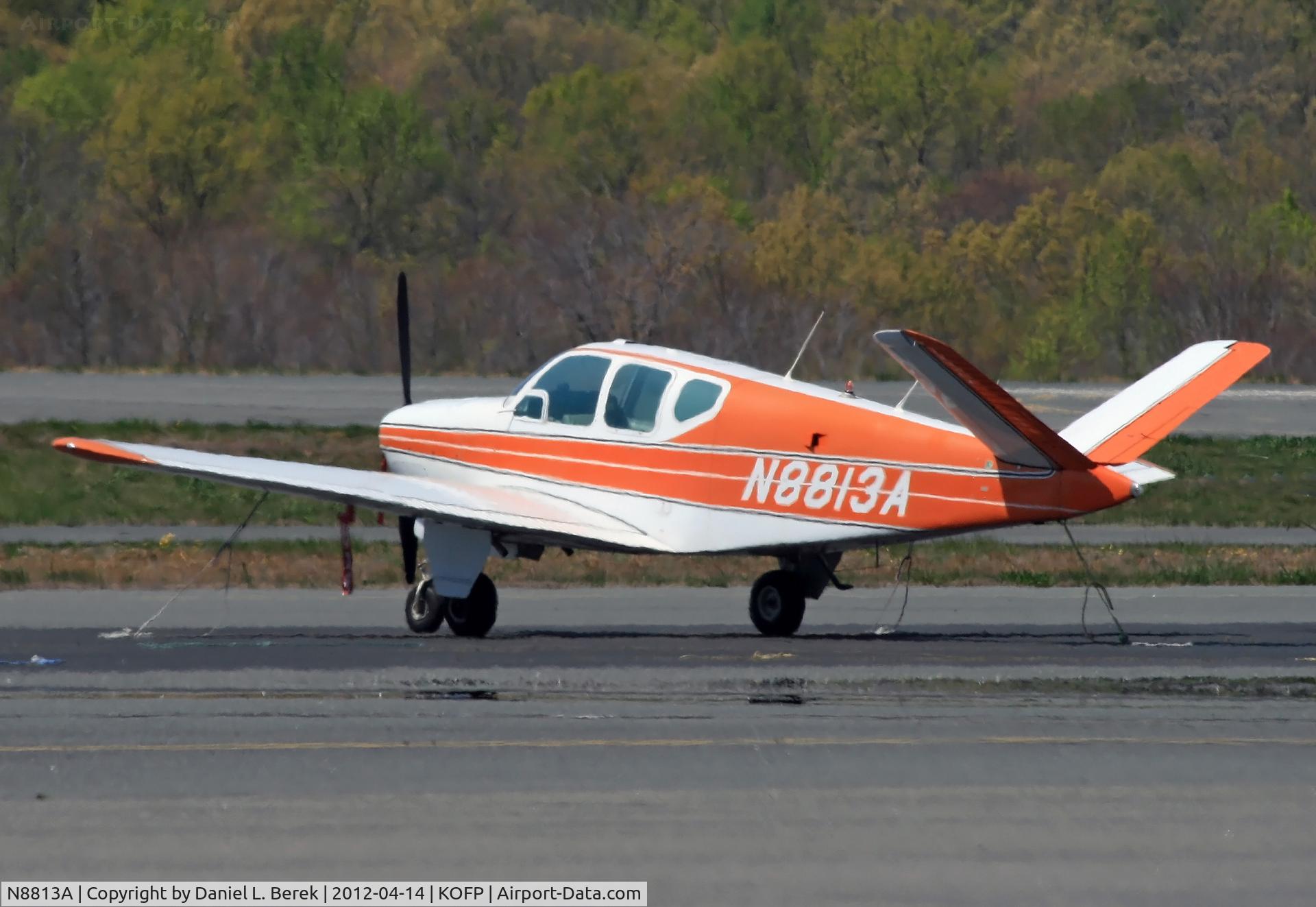 N8813A, 1950 Beech B35 C/N D-2257, I was happy to capture this classic 1950 Beech Bonanza at Hanover County Airport in Virginia.