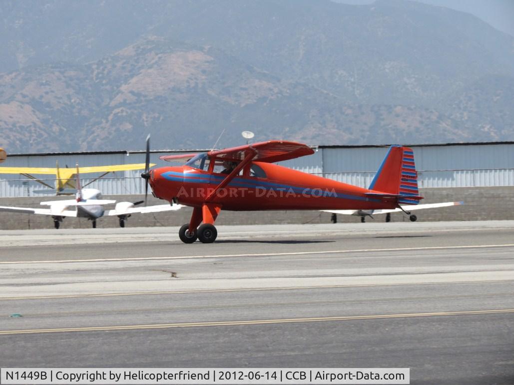 N1449B, 1948 Luscombe 8F Silvaire C/N 6076, Tail wheel up and preparing to lift off